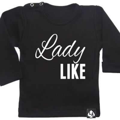 Lady like longsleeve: Zwart