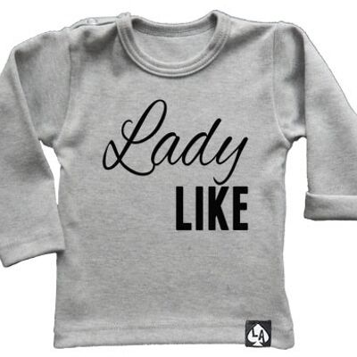 Lady like longsleeve: Grijs