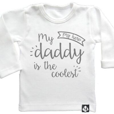 My daddy is the coolest longsleeve: Wit