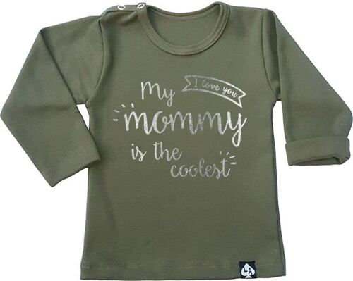 My mommy is the coolest longsleeve: Khaki