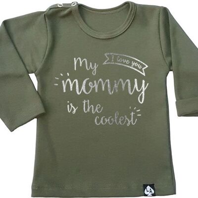 My mommy is the coolest longsleeve: Khaki