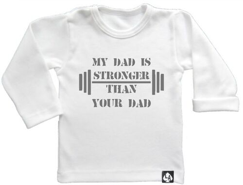 My daddy is the strongest longsleeve: Wit