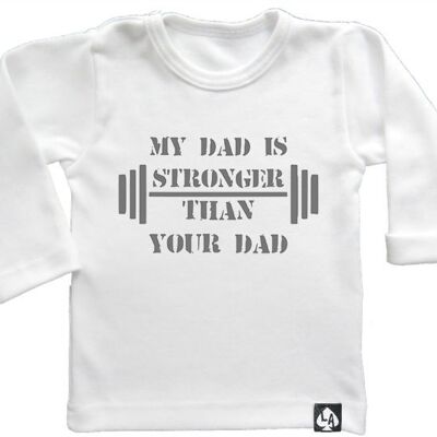 My daddy is the strongest longsleeve: Wit