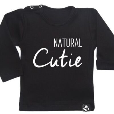 Natural cutie longsleeve: Zwart