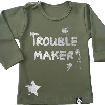 Troublemaker long sleeve shirt: Khaki