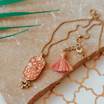 COLLIER BLUSH ROSE SHIELD