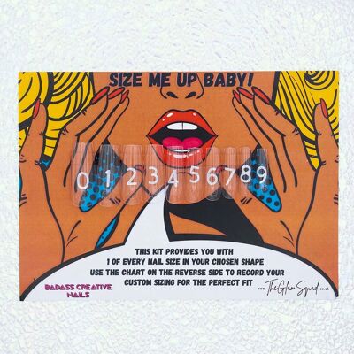 Size Me Up Baby!  Nail Sizing Kit - Coffin - Shorties - Sculptured