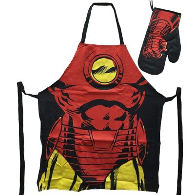 Ensemble tablier et gants Marvel Iron Man