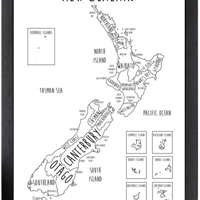 New Zealand Print - A4