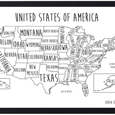 United States of America Print - A4