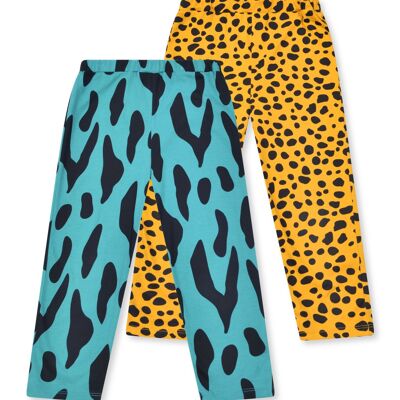 Two pack cheetah camo leggings