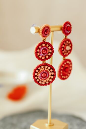 PERLES ROUGES TRIO CIRCLE DROP