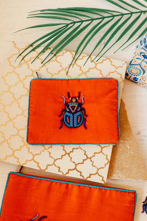 Rust beetle purse small