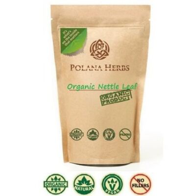 Té de hierbas de hoja de ortiga orgánica orgánica - Urtica dioica - Refuerzo inmunológico, Ayudante de síntomas de artritis - Paquete de 100 g - 50 tazas