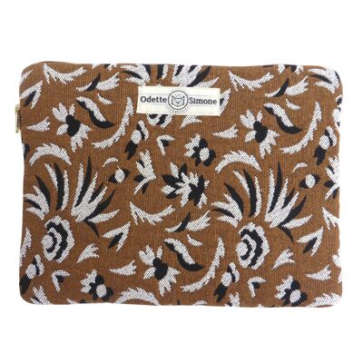 MINSK Housse d'ordinateur jacquard camel