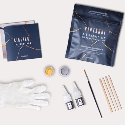 Kit DIY Kintsugi - Gold und Silber