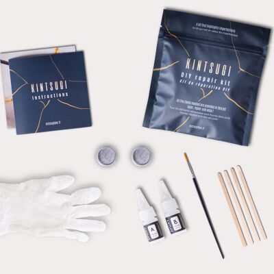 Kit diy Kintsugi -  2 couleurs Argent + Argent