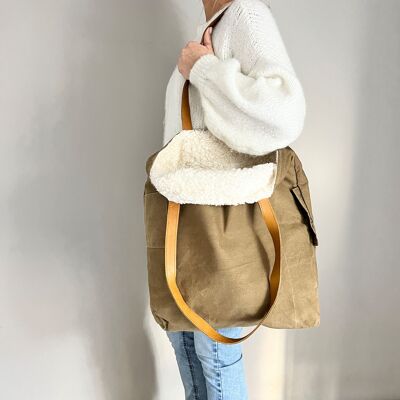 Sac Teddy réversible en coton