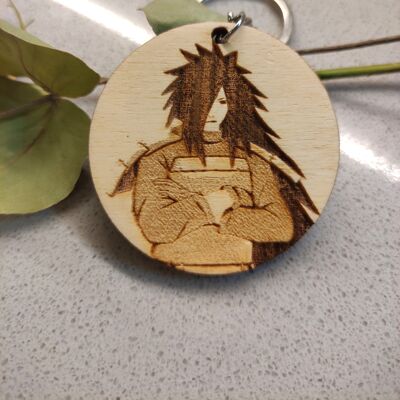 Wooden Naruto Keychain, Anime Keyring, Madara