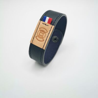 Navy leather strap T19cm