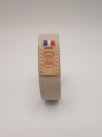Bracelet en cuir Crème T18cm 2