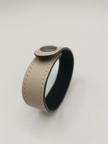 Bracelet en cuir Crème T18cm 3