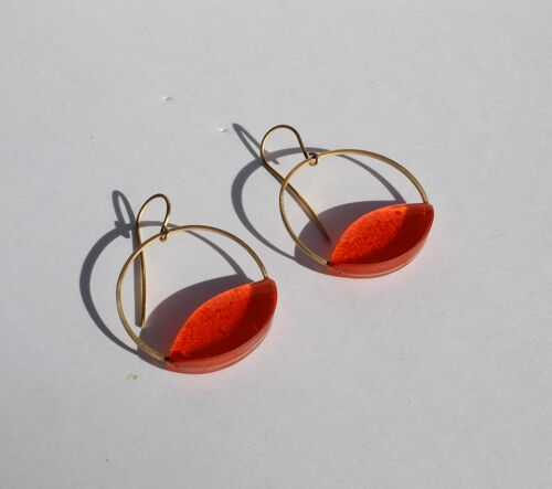 LIQUIDE orange earrings