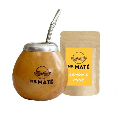 Yerba mate tea set small -  original/fresh lemon/guaraná & ginger maté (15g)