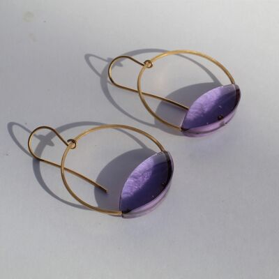 BOUCLES D'OREILLES LIQUIDE très pery violet