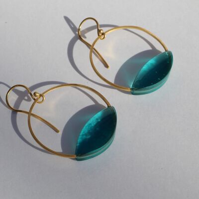 BOUCLES D'OREILLES VERY AQUABLUE LIQUIDE