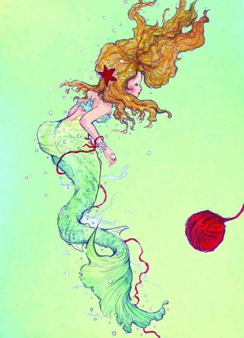 Postkarte Die kleine Meerjungfrau