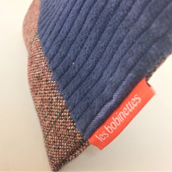 Porte-monnaie : Chic et sophistiqué en tweed rosé et le velours côtelé bleu 100% recyclés 3