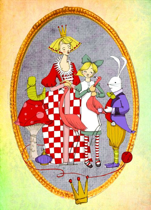 Postkarte Alice im Wunderland