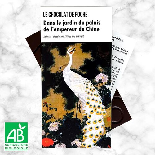 Tablette de chocolat noir 74% Bois de Hô BIO - Dans le jardin du palais de l'empereur de Chine
