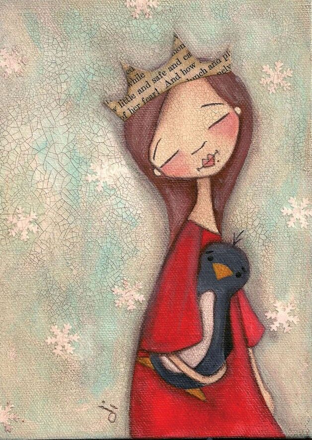 Postcard penguin princess
