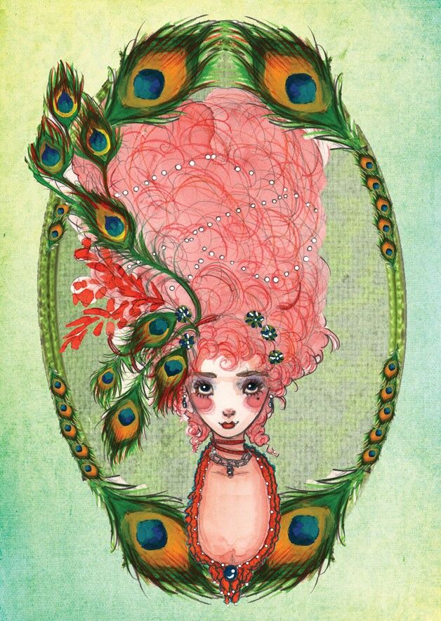 Cartolina Pavone Marie