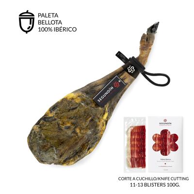 PALETTE IBERICA CON GHIANDA 100% RAZZA IBERICA | 4-4,5 kg | COLTELLO AFFETTATO