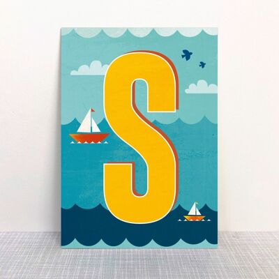 Lettre de carte postale S