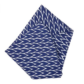 Coussin Feuille / Bleu Foncé