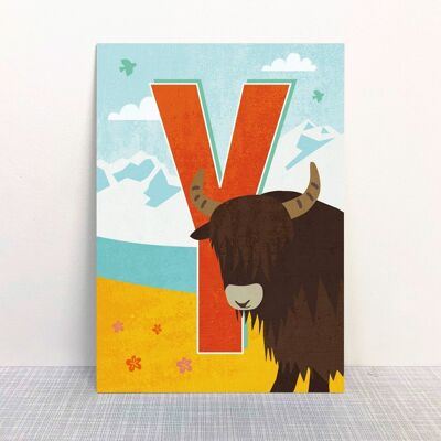 Postcard letter Y