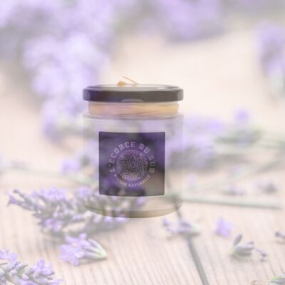 Handgemachte vegane Kerze mit Lavendel - 390g