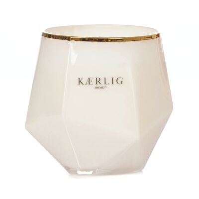 Luxury Picasso Candle in Kærlig Beauty Black Parfum  -  White Vessel