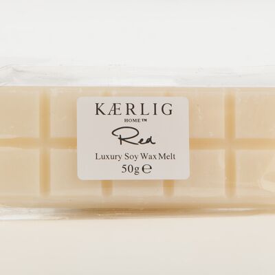 Luxury Soy Wax Melts Snap Bar in Kærlig Beauty Red Parfum