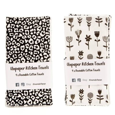 Pack of 4 Unpaper Kitchen Towels - Nordic Garden