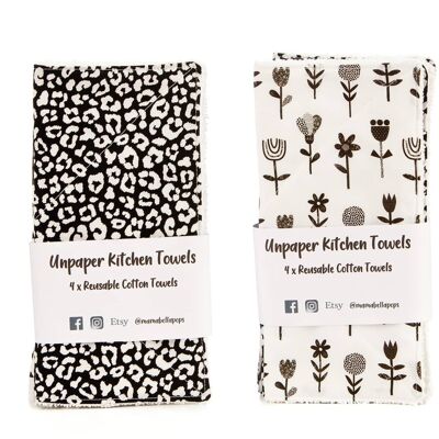 Pack of 4 Unpaper Kitchen Towels - Nordic Garden