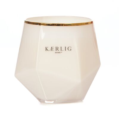 Gift-Boxed Luxury Picasso Candle in Kærlig Beauty Purple Parfum  -  White Vessel