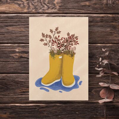 Postcard Rain boots