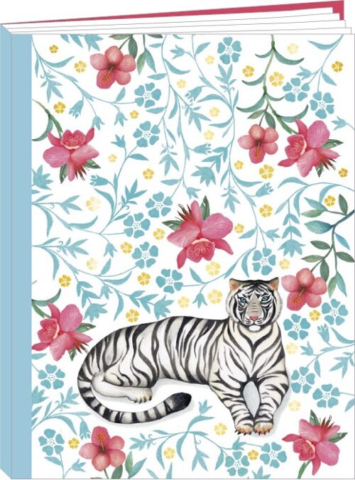 Gold hot foil notebook CODE CINQ - Mila « Le tigre blanc »