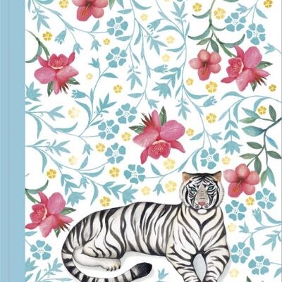 Gold hot foil notebook CODE CINQ - Mila « Le tigre blanc »