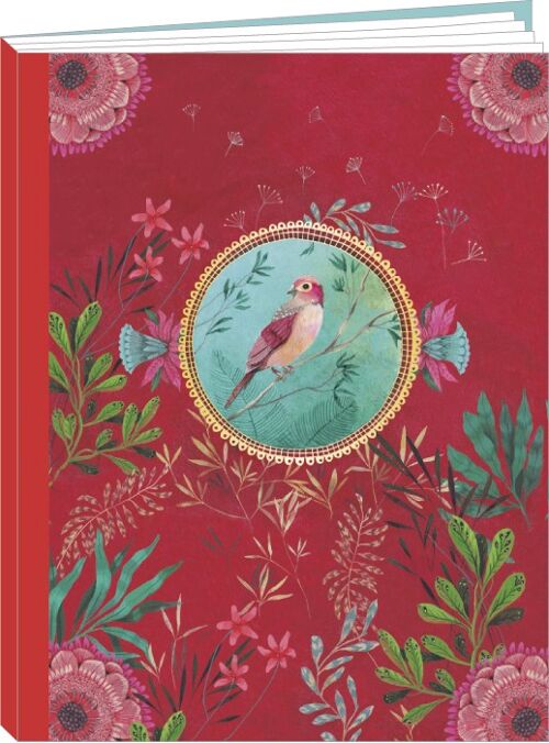 Gold hot foil notebook CODE CINQ - Izou « L'oiseau rose »